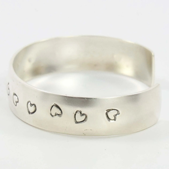 Silver Heart Cuff