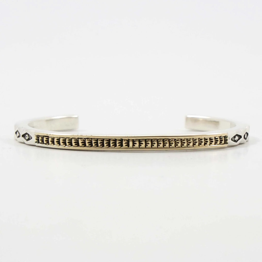Gold on Silver Cuff
