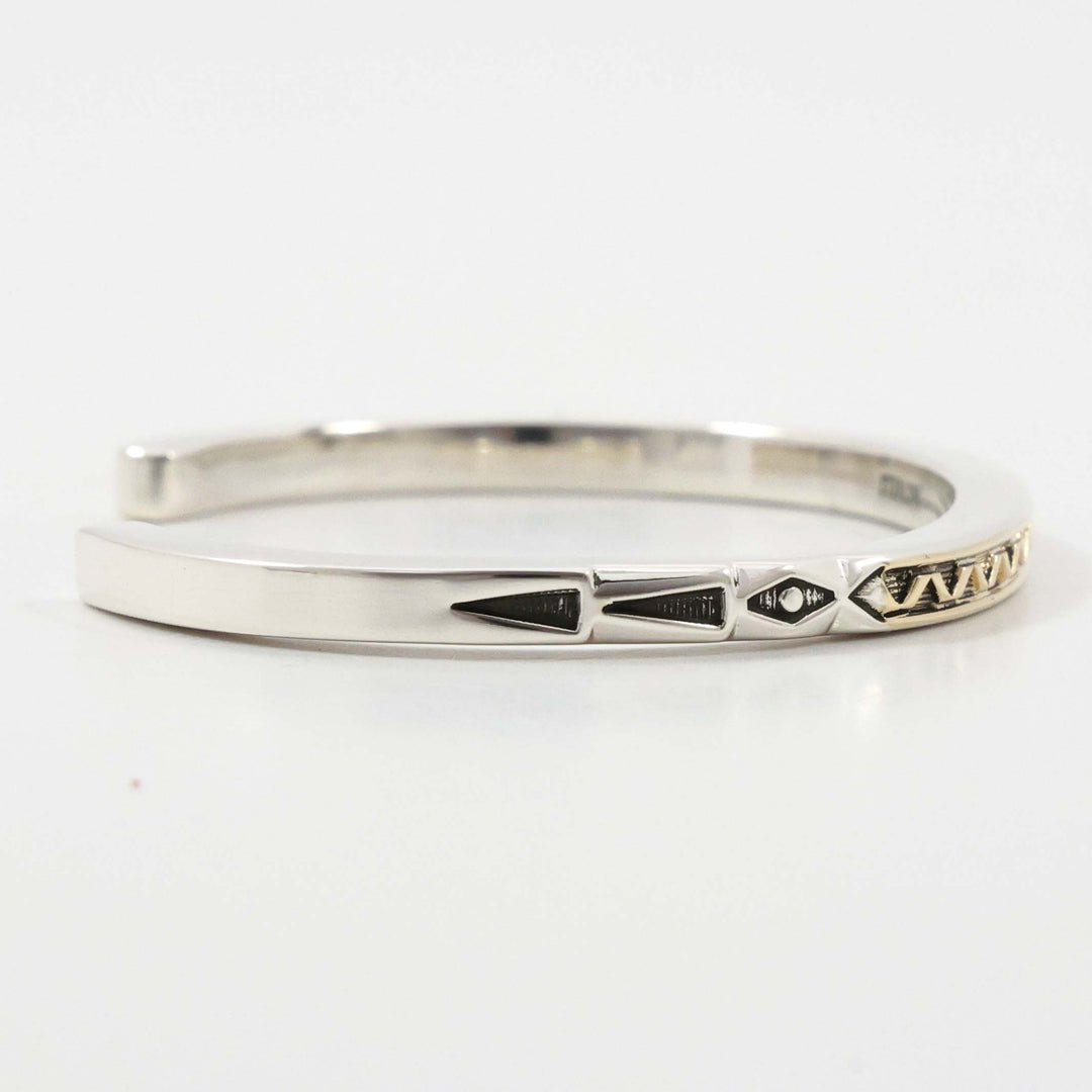Gold on Silver Cuff