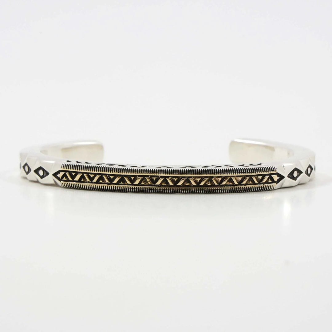 Gold on Silver Cuff