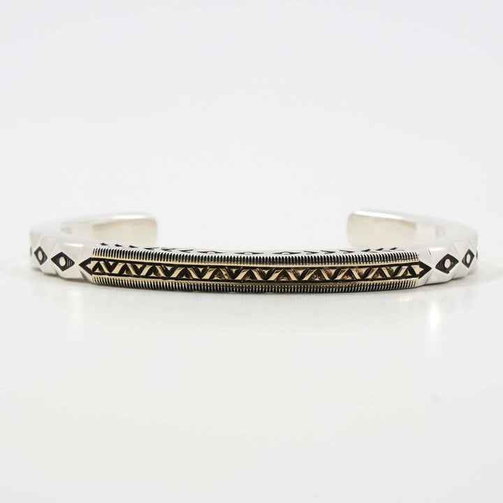 Gold on Silver Cuff