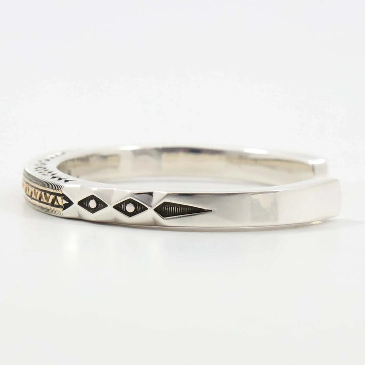Gold on Silver Cuff