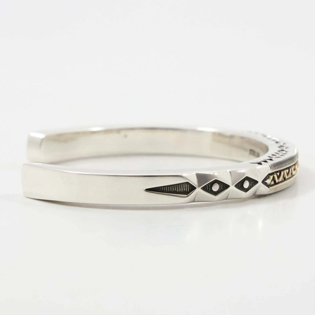 Gold on Silver Cuff