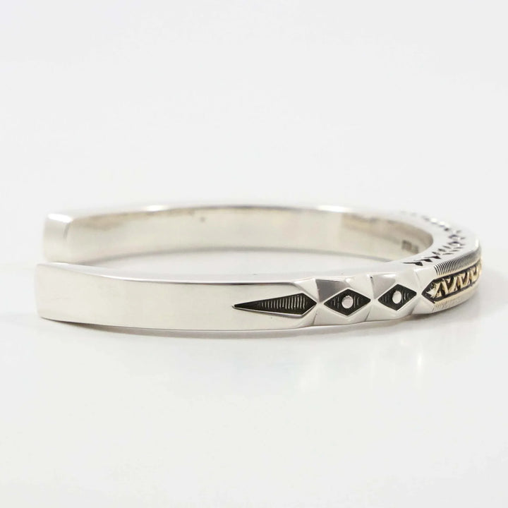 Gold on Silver Cuff
