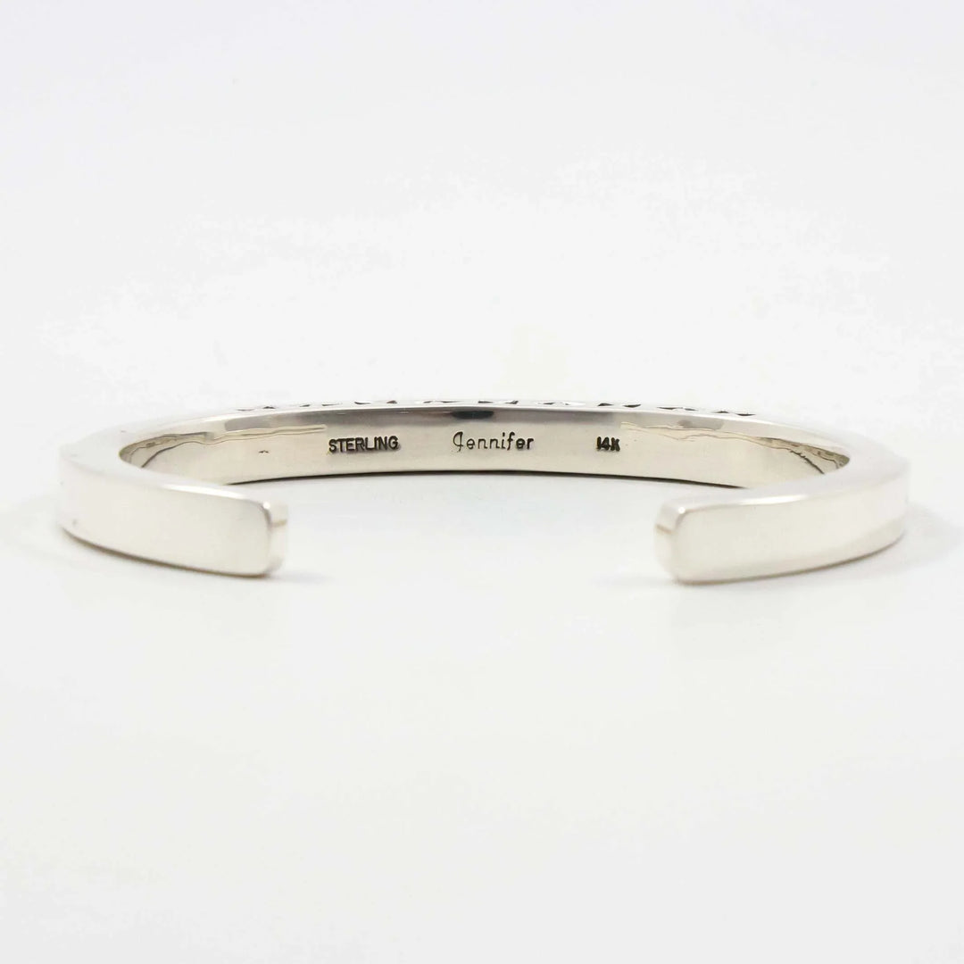 Gold on Silver Cuff