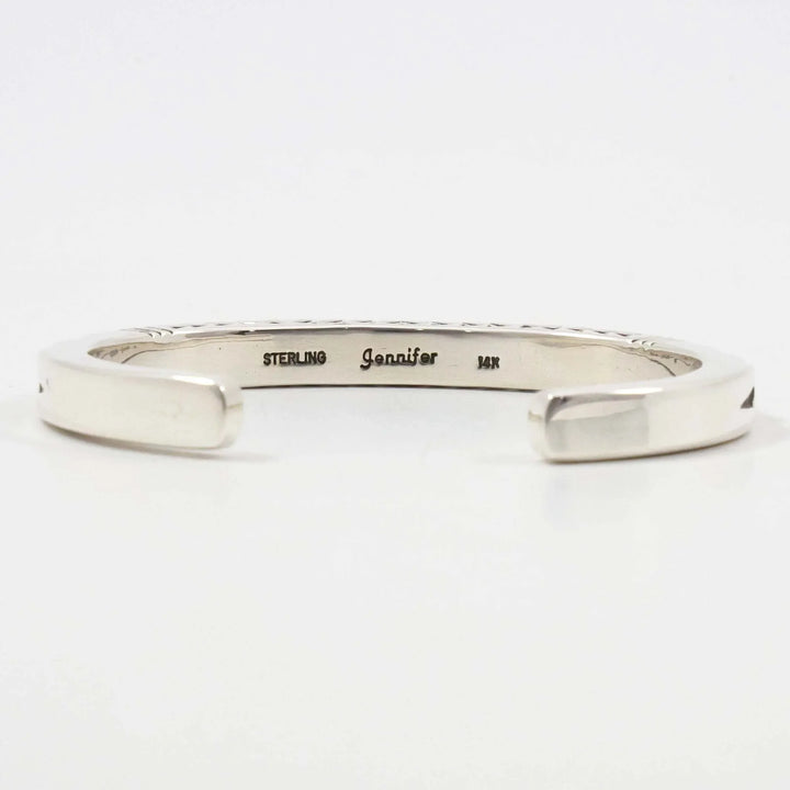 Gold on Silver Cuff