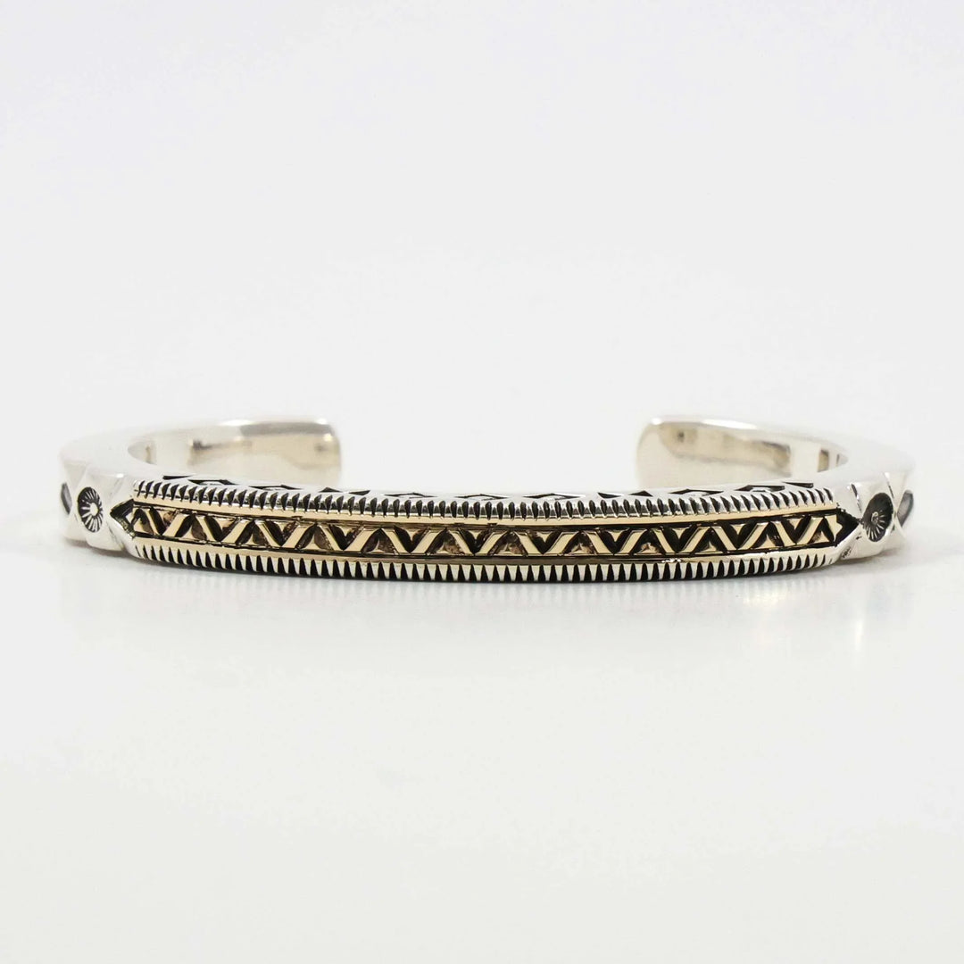 Gold on Silver Cuff