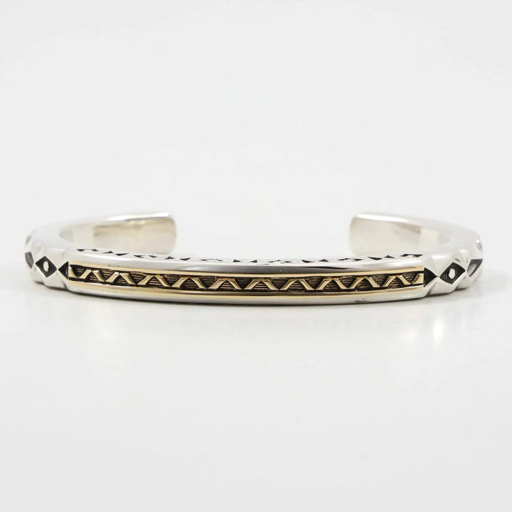 Gold on Silver Cuff