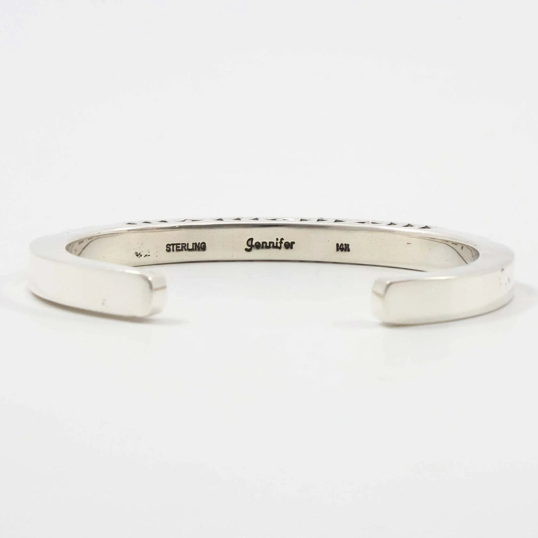 Gold on Silver Cuff