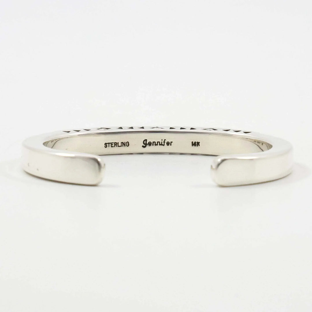 Gold on Silver Cuff