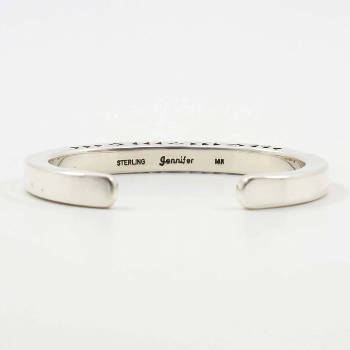 Gold on Silver Cuff