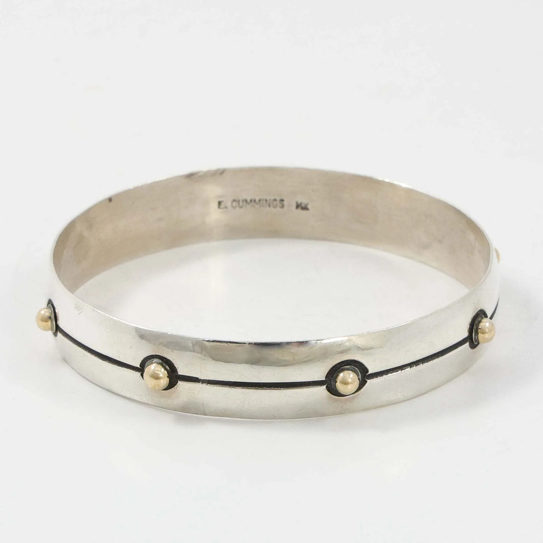 Gold on Silver Bangle