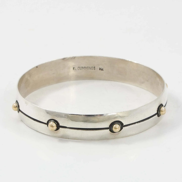 Gold on Silver Bangle