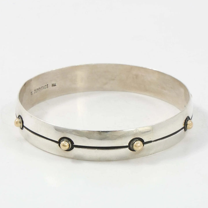 Gold on Silver Bangle
