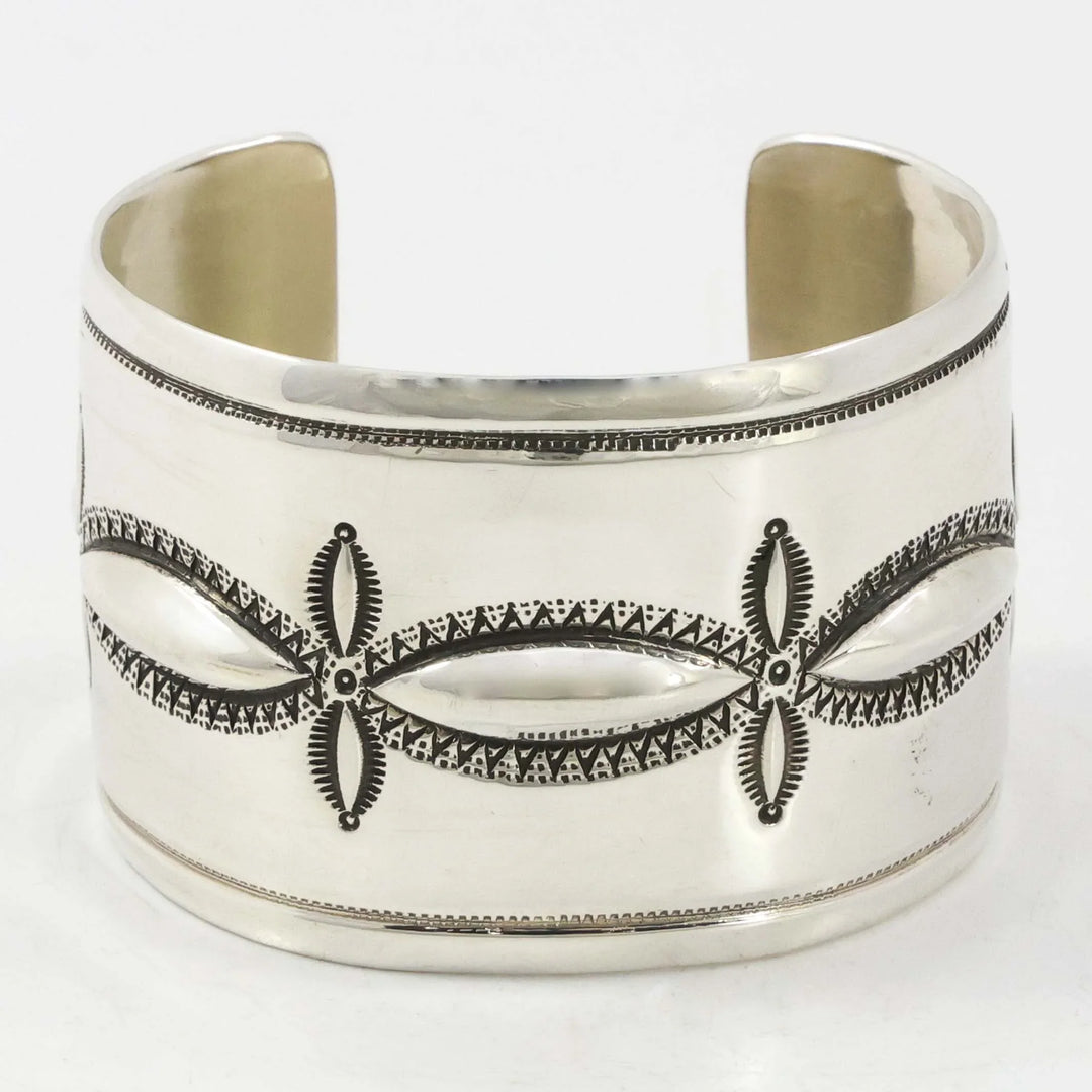 Stamped Silver Cuff