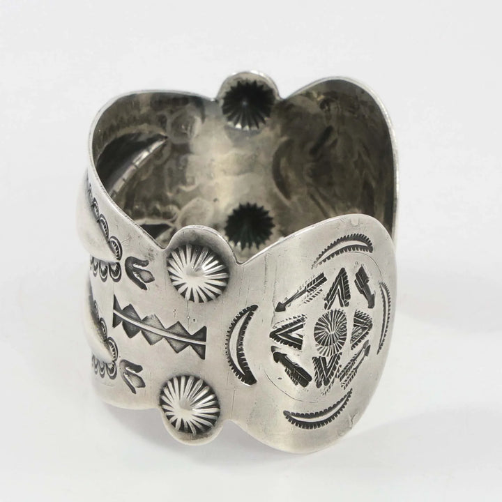 1950s Stamped Silver Cuff