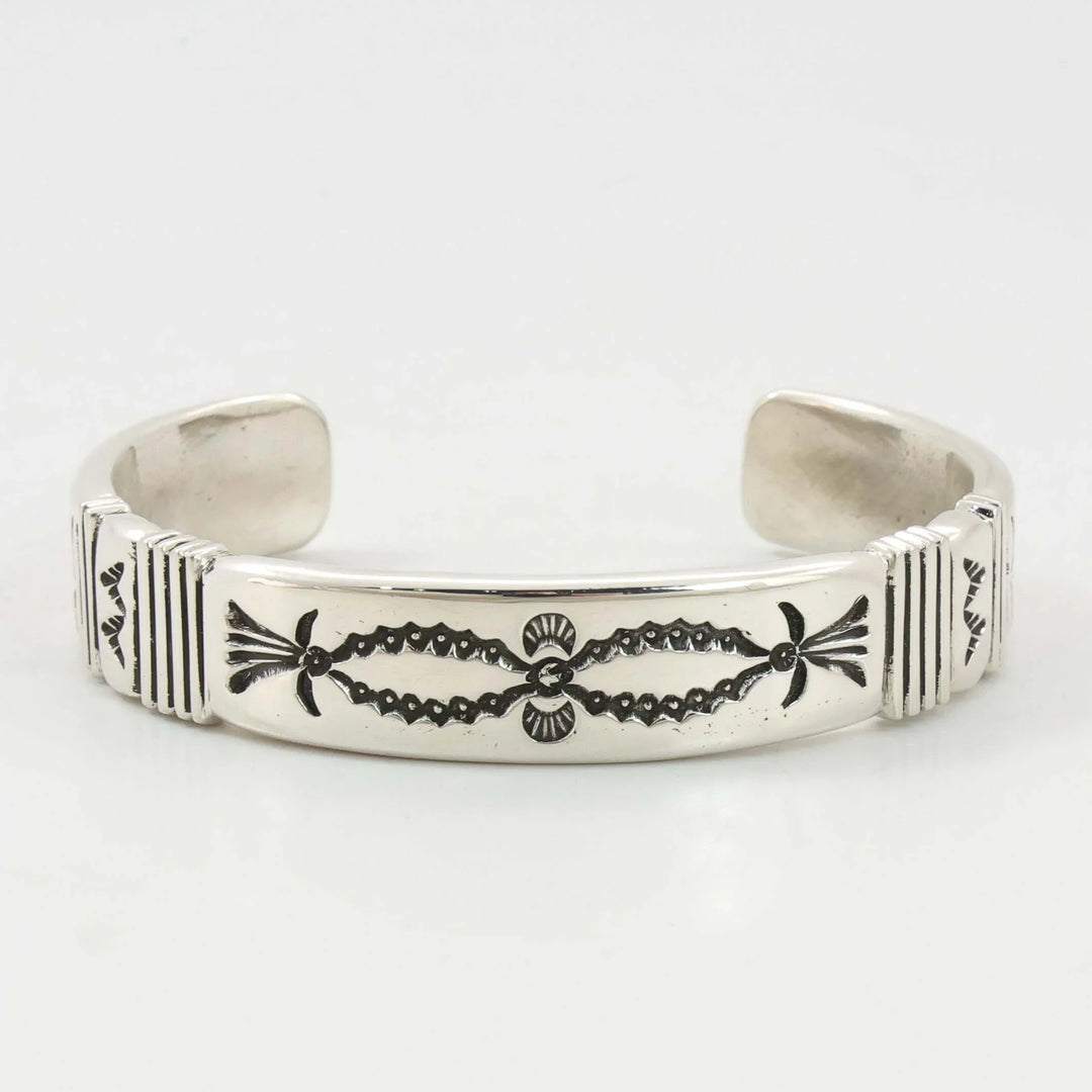 Stamped Silver Cuff