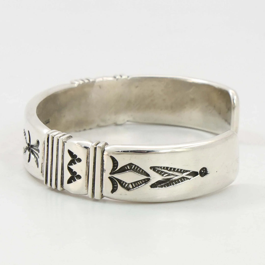 Stamped Silver Cuff