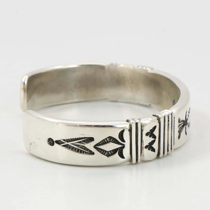 Stamped Silver Cuff