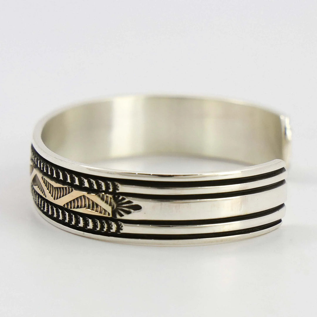 Gold on Silver Cuff