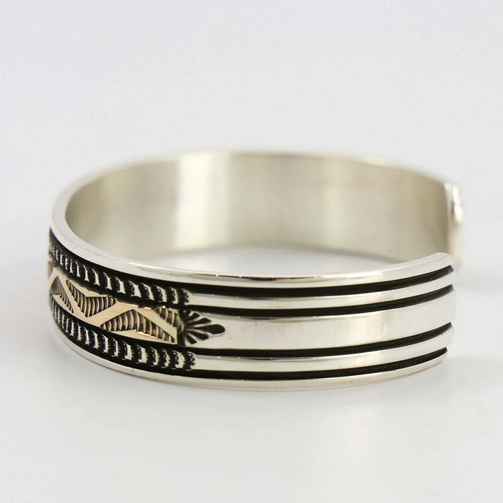 Gold on Silver Cuff