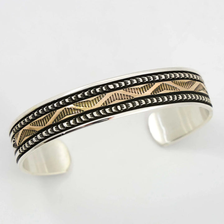 Gold on Silver Cuff