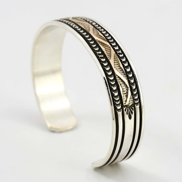 Gold on Silver Cuff