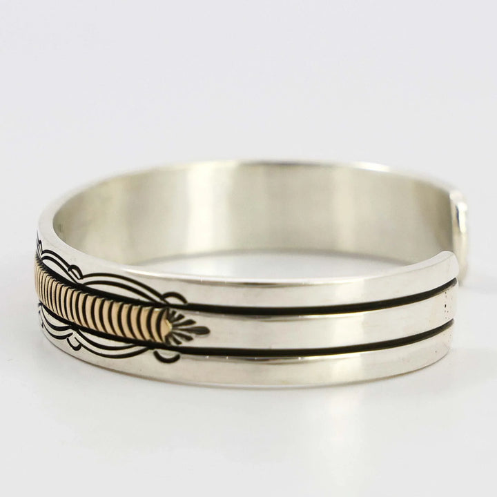 Gold on Silver Cuff