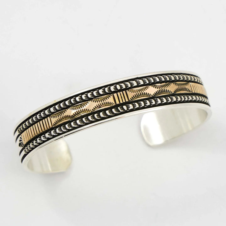 Gold on Silver Cuff
