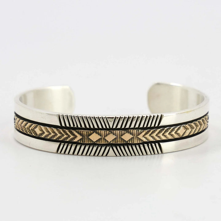 Gold on Silver Cuff