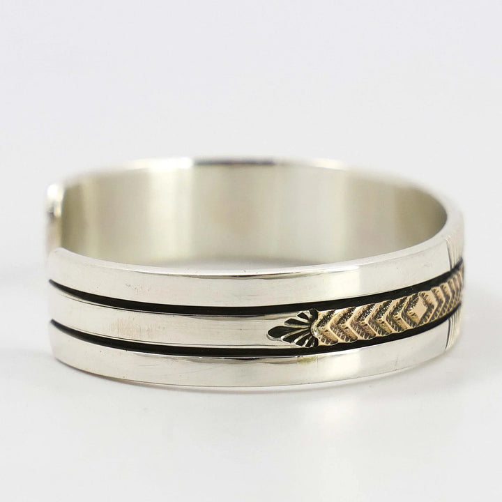 Gold on Silver Cuff
