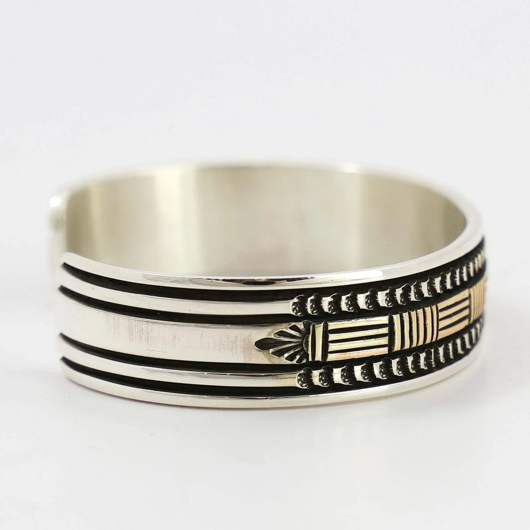 Gold on Silver Cuff