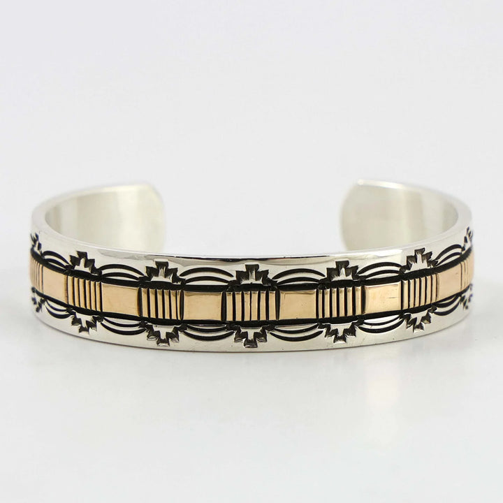 Gold on Silver Cuff
