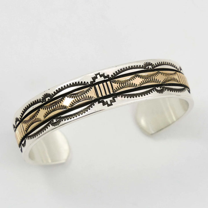 Gold on Silver Cuff
