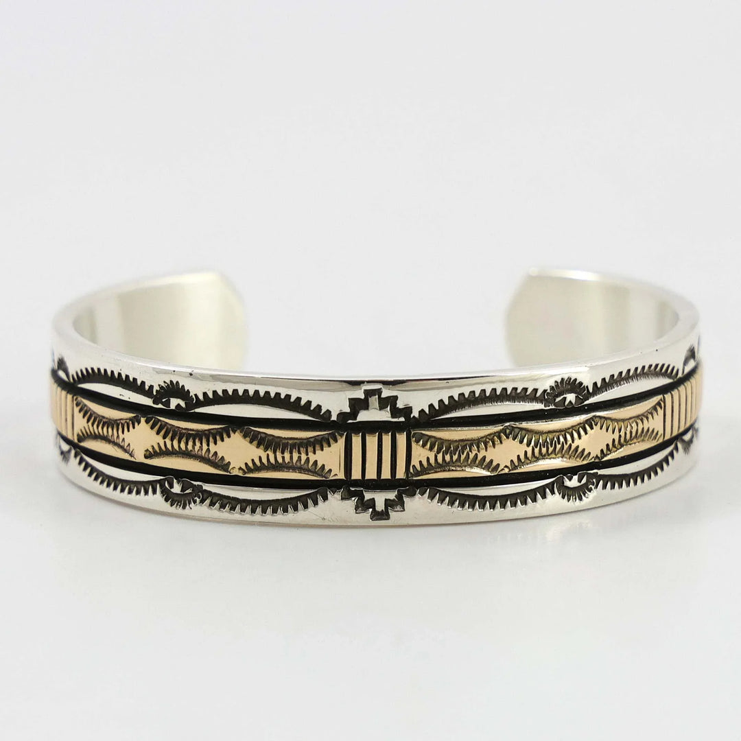 Gold on Silver Cuff
