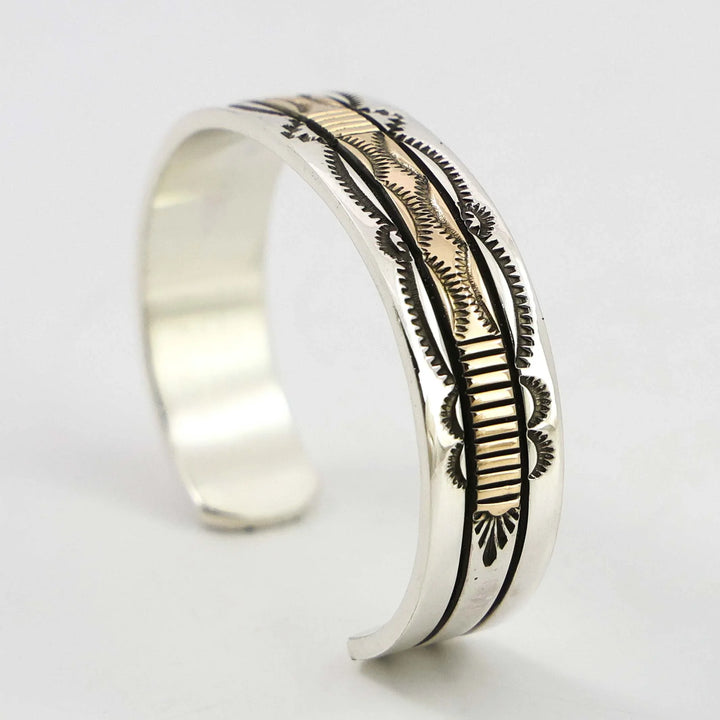 Gold on Silver Cuff