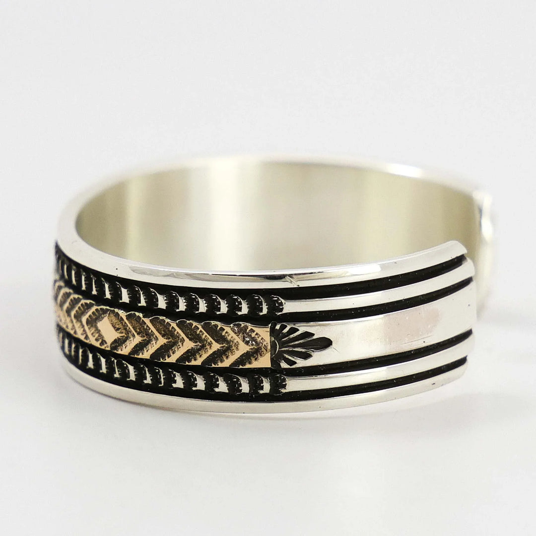 Gold on Silver Cuff