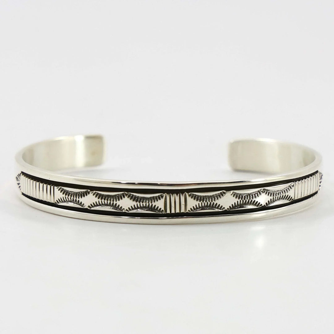 Stamped Silver Cuff