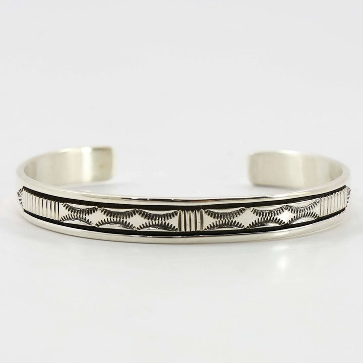 Stamped Silver Cuff