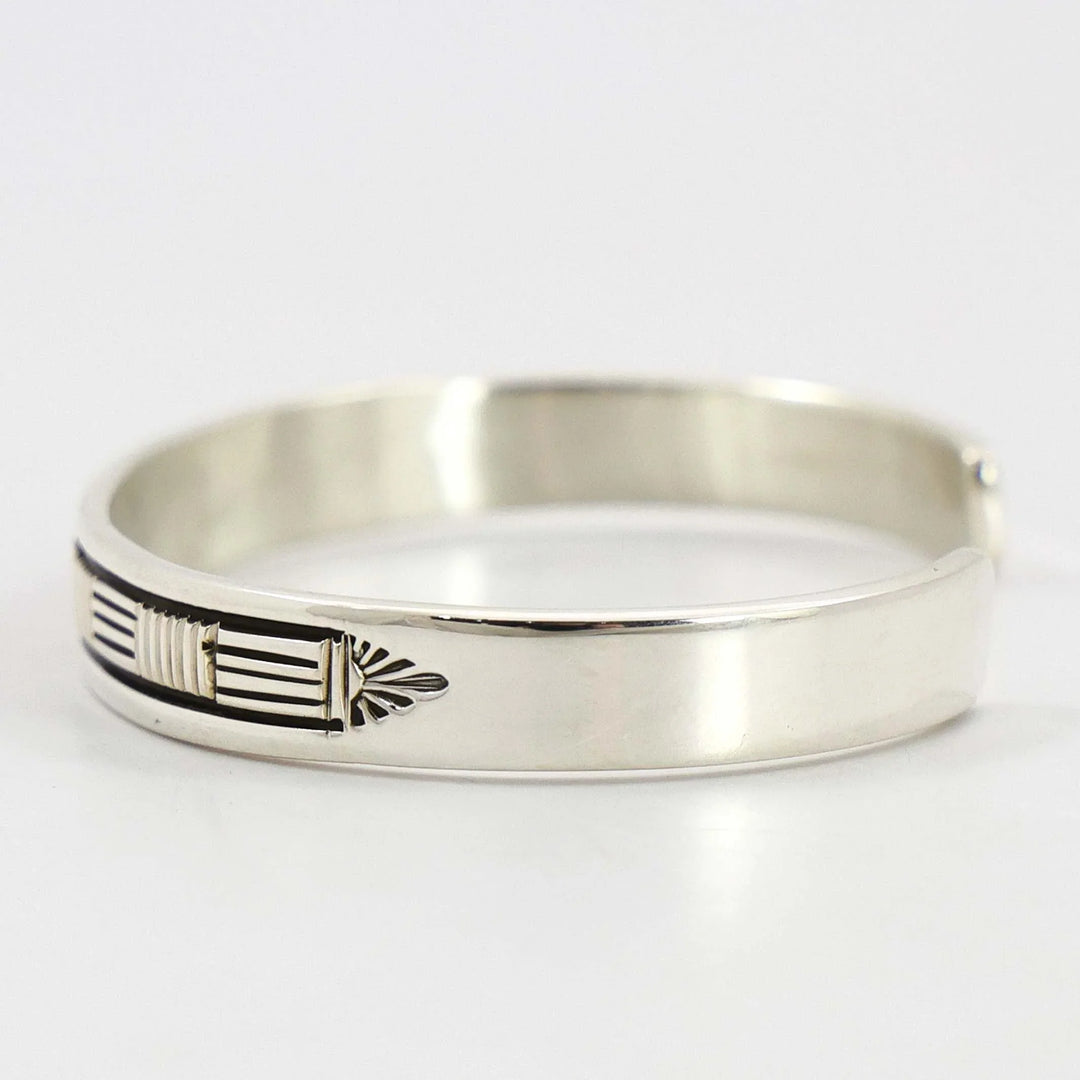 Stamped Silver Cuff