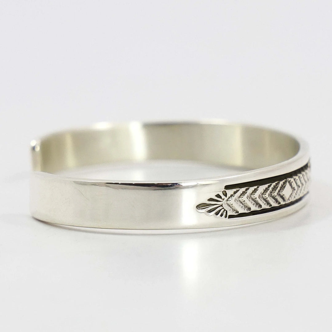 Stamped Silver Cuff