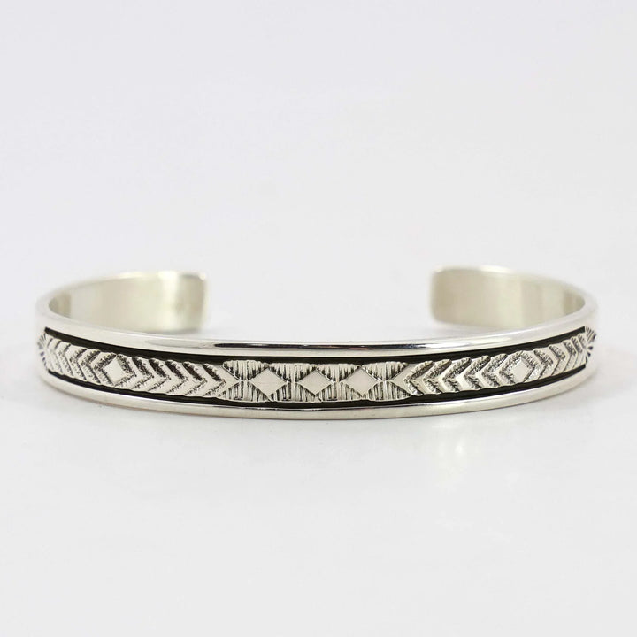 Stamped Silver Cuff