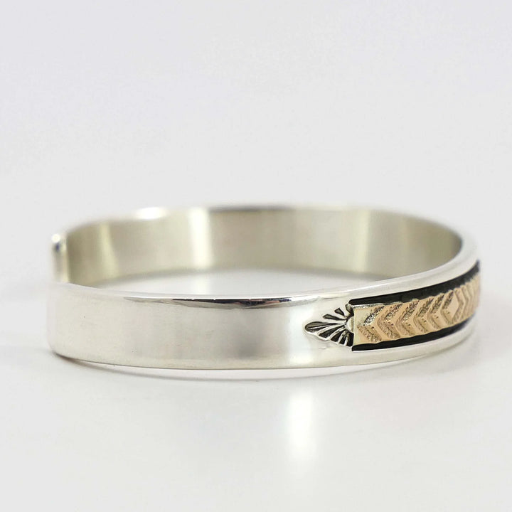 Gold on Silver Cuff