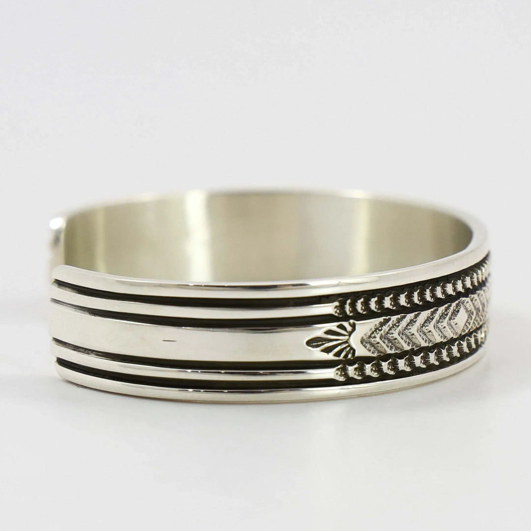 Stamped Silver Cuff
