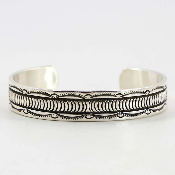 Stamped Silver Cuff