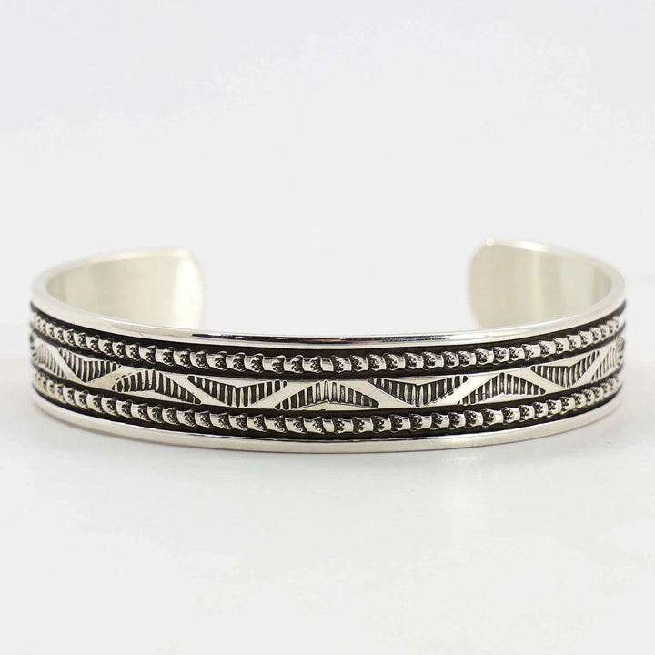 Stamped Silver Cuff