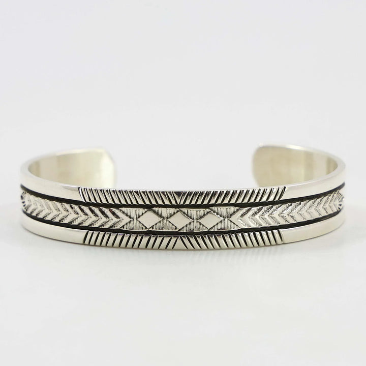 Stamped Silver Cuff