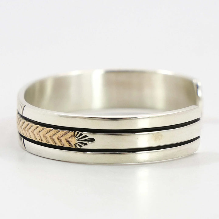 Gold on Silver Cuff