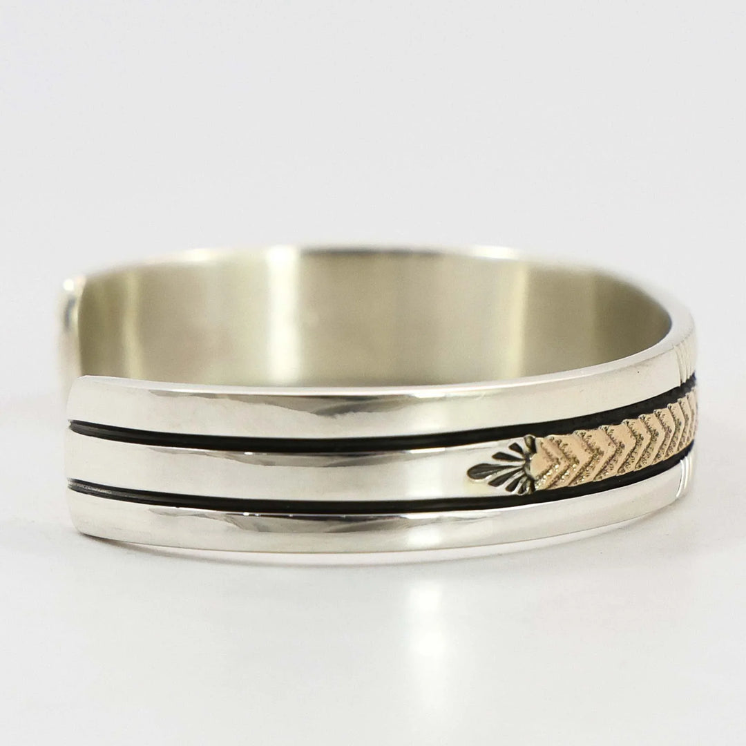 Gold on Silver Cuff