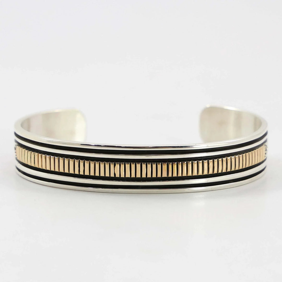 Gold on Silver Cuff